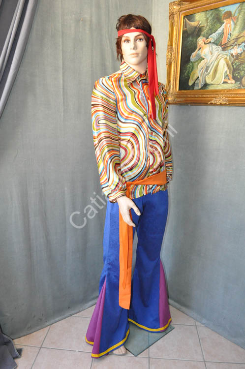 Coppia Vestiti Carnevale Hippie Hippies Hippy (3)