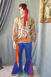 Coppia Vestiti Carnevale Hippie Hippies Hippy (1)