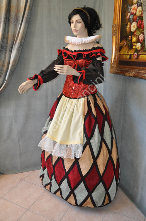 Costume-Colombina- Arlecchina