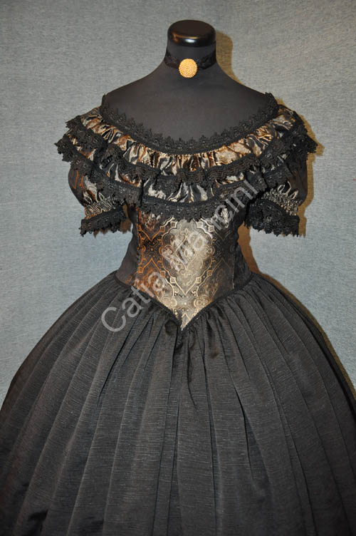 costume storico 1800 nero (14)