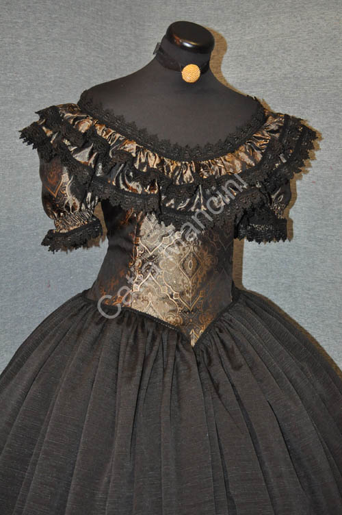 costume storico 1800 nero (7)