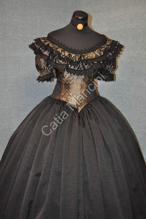 costume storico 1800 nero (8)