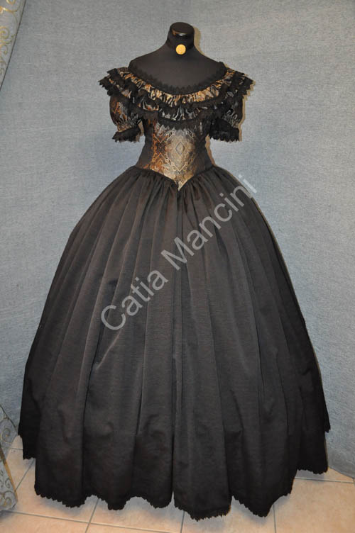 costume storico 1800 nero (9)