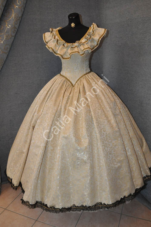 Abito Storico Donna Ottocento 1800 (11)