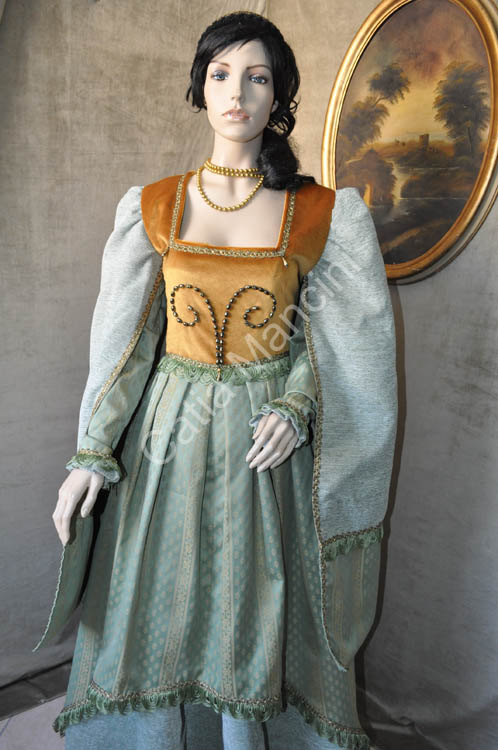 Vestito Donna del Medioevo 1380 (8)