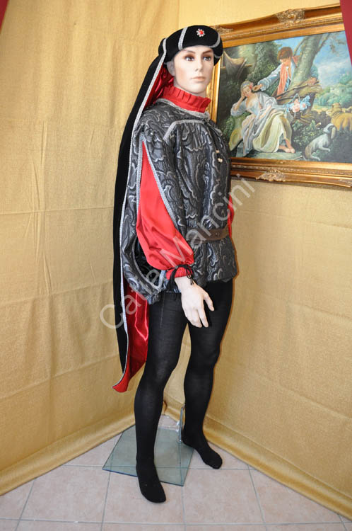Costume Uomo Medievale con copricapo (11)