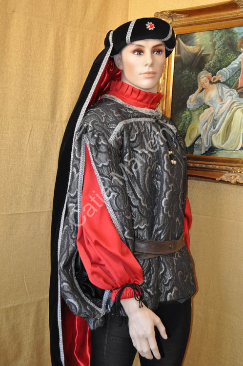 Costume Uomo Medievale con copricapo (12)