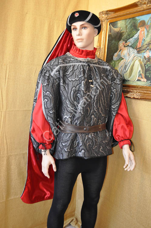 Costume Uomo Medievale con copricapo (13)