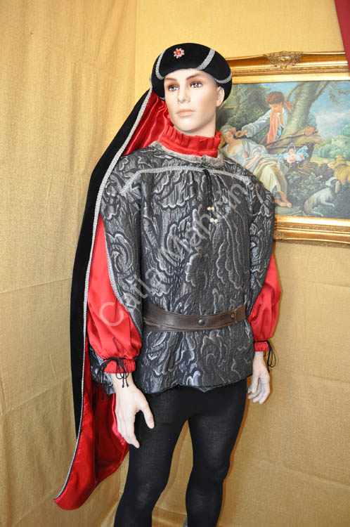 Costume Uomo Medievale con copricapo (2)