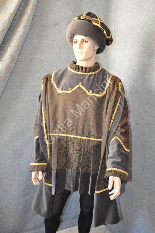 Vestito medievale velluto (4)